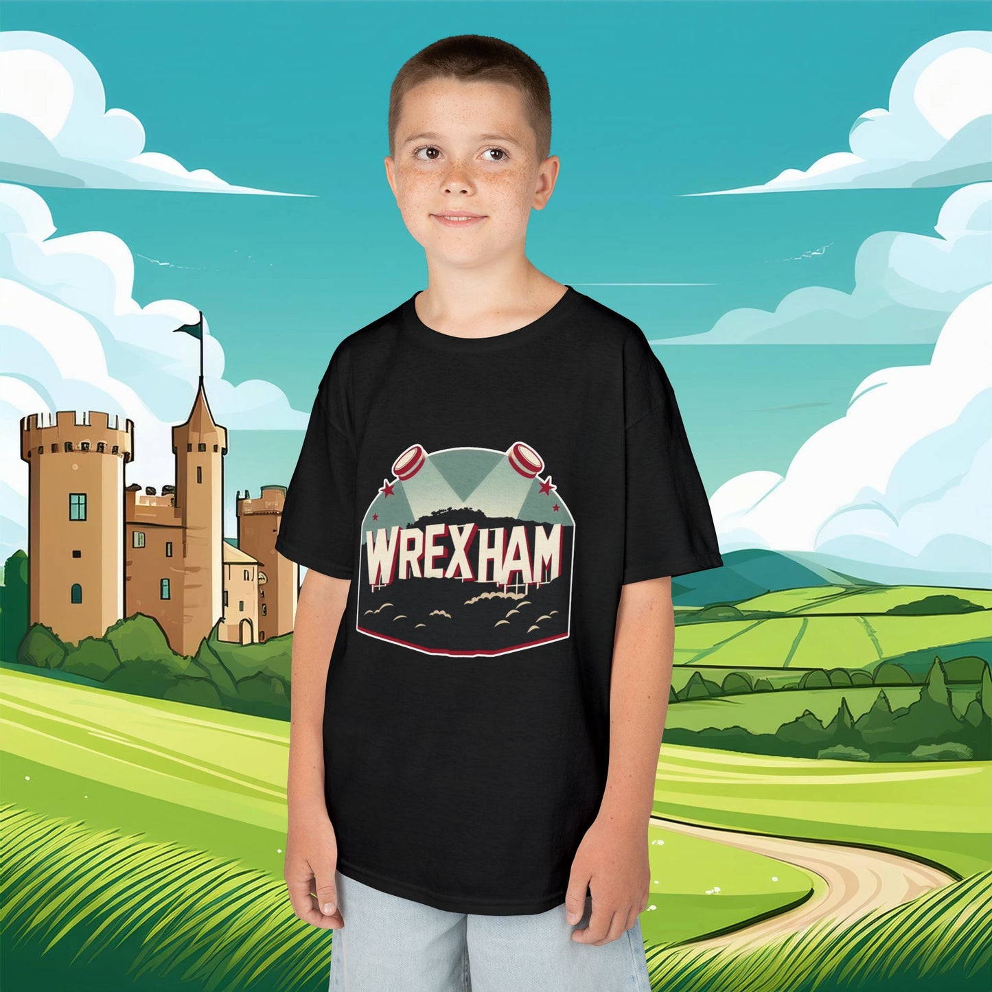 Wrexham Hollywood Sign Kids Tee