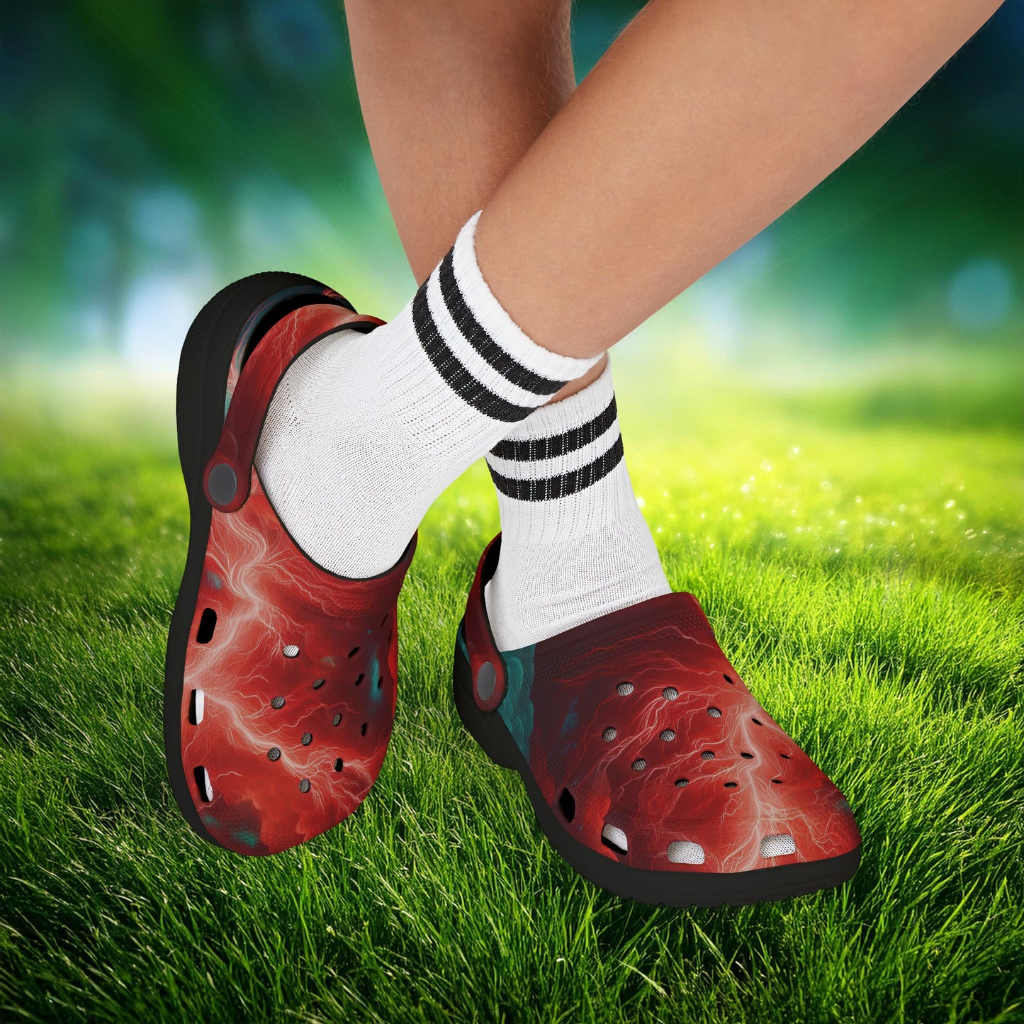 Red Storm Kid's Foam Clogs