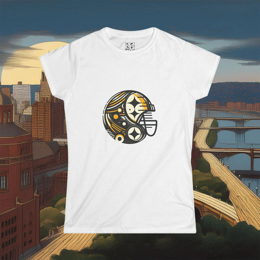 Pittsburgh Football Crest Women's Softstyle Tee