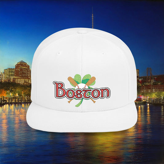 Boston Shamrock Baseball Flat Bill Snapback