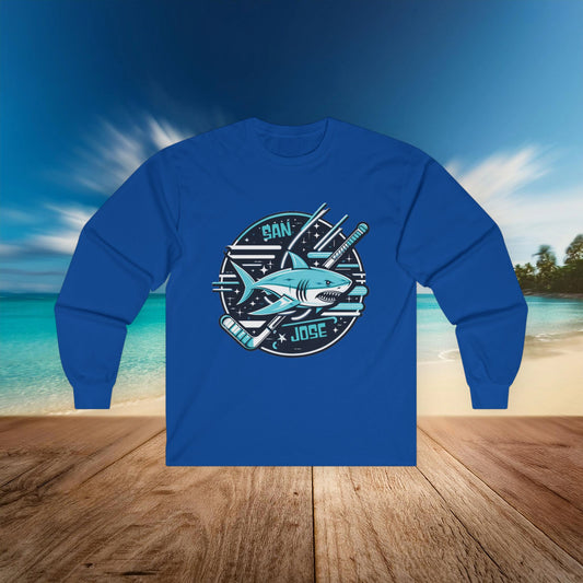 San Jose Hockey Logo Long Sleeve Tee