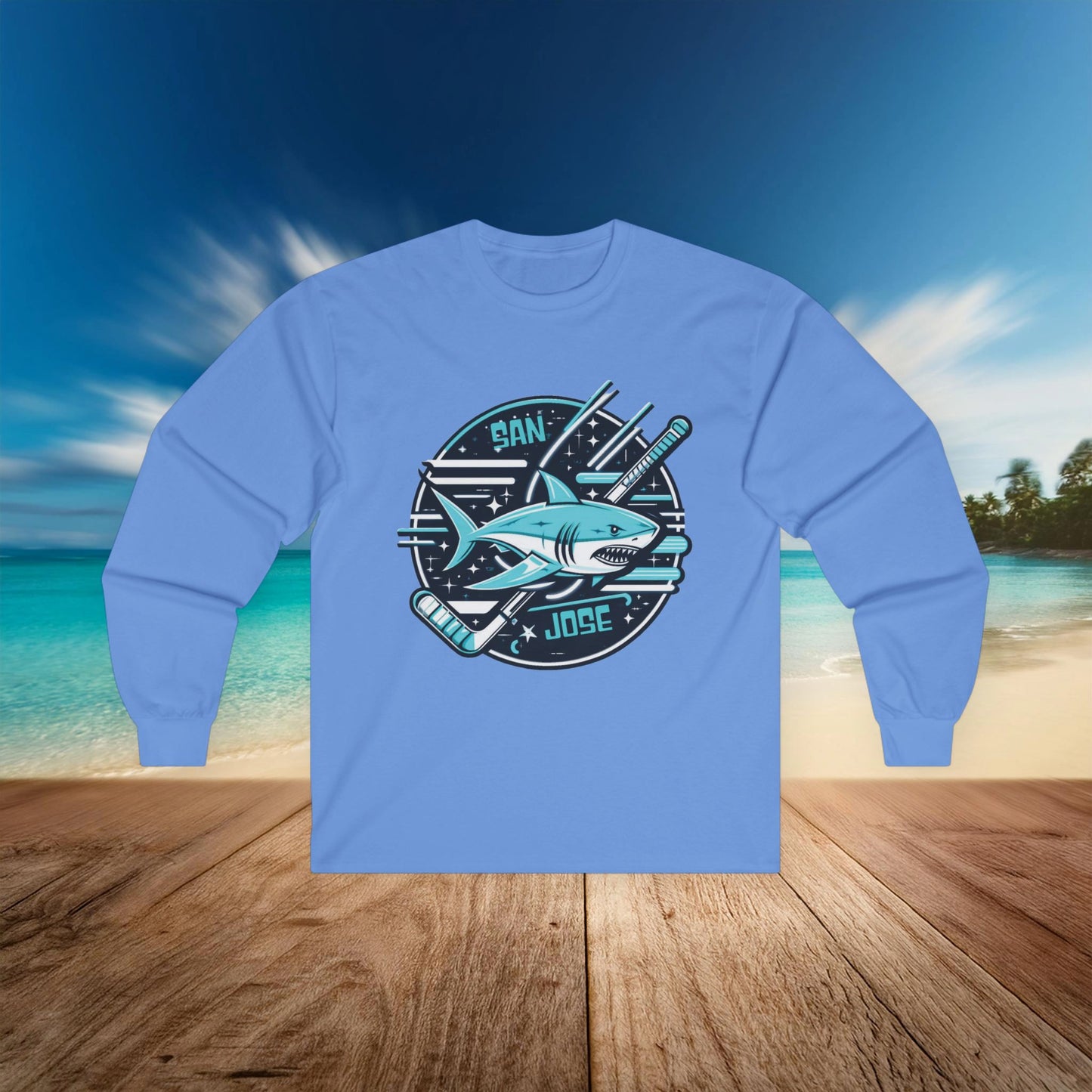 San Jose Hockey Logo Long Sleeve Tee