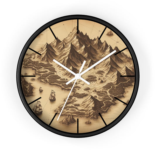 Island Map Wall Clock
