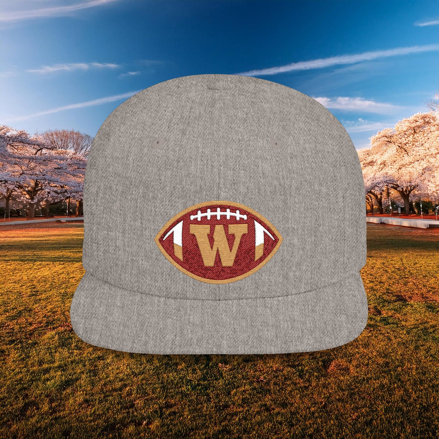 Washington Football Logo Flat Bill Snapback