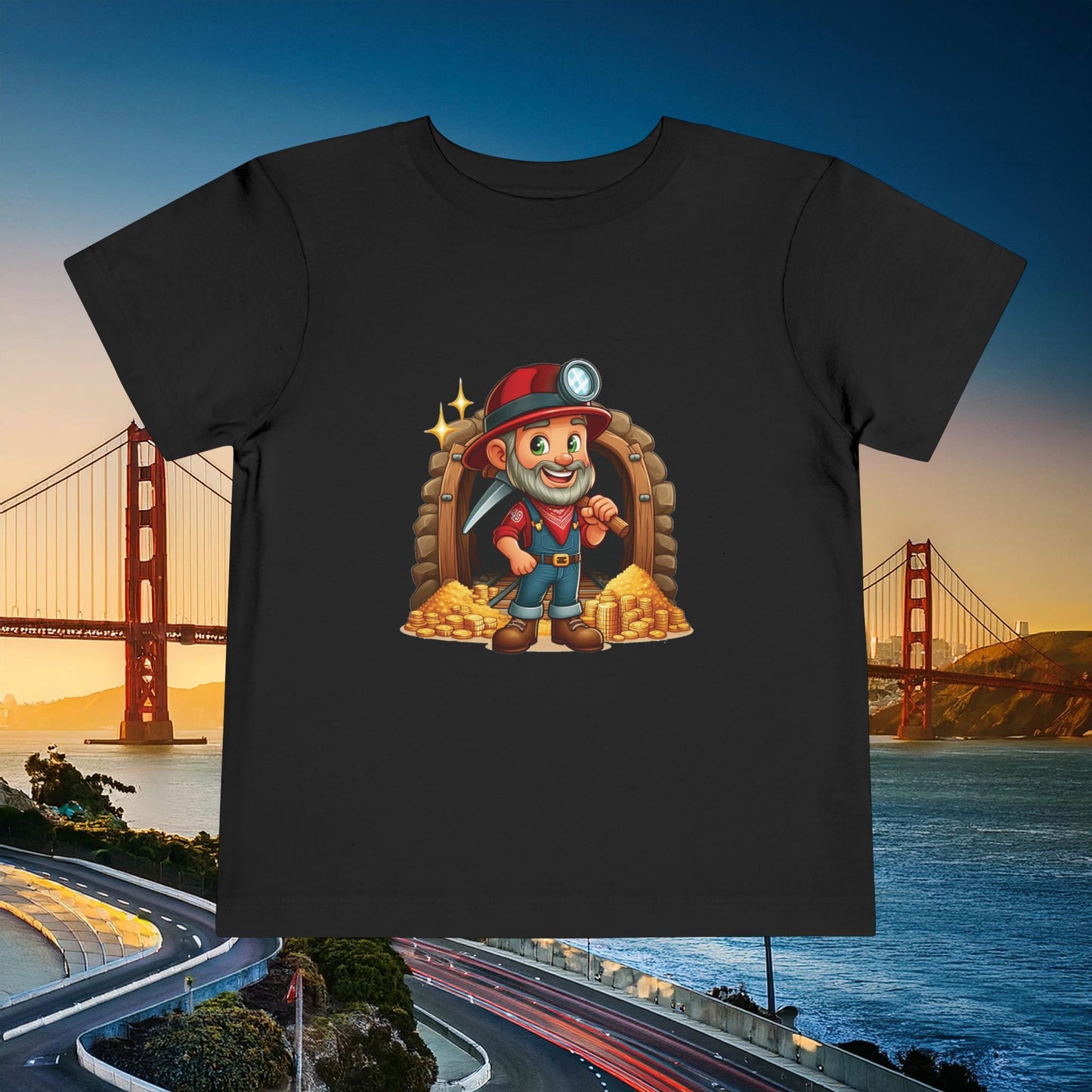 San Francisco Football Cartoon Miner Toddler Tee