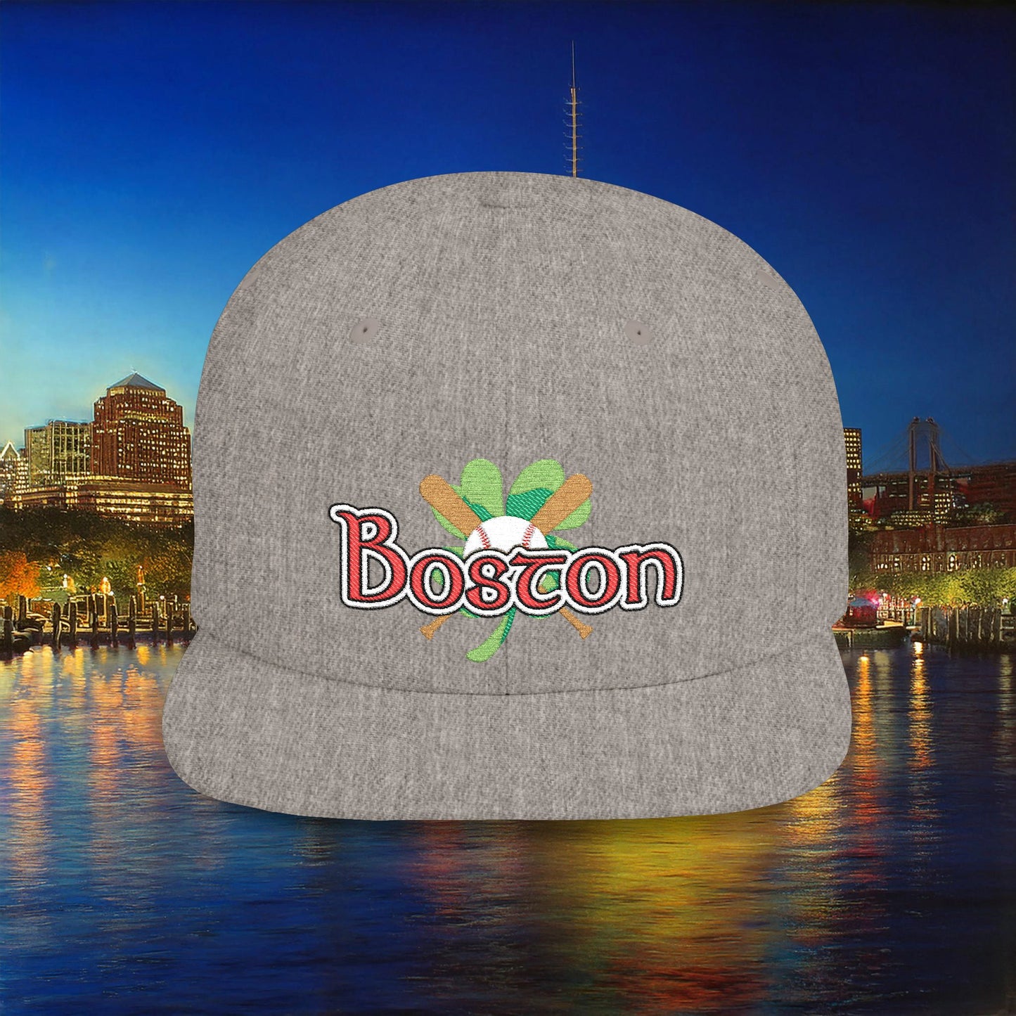 Boston Shamrock Baseball Flat Bill Snapback