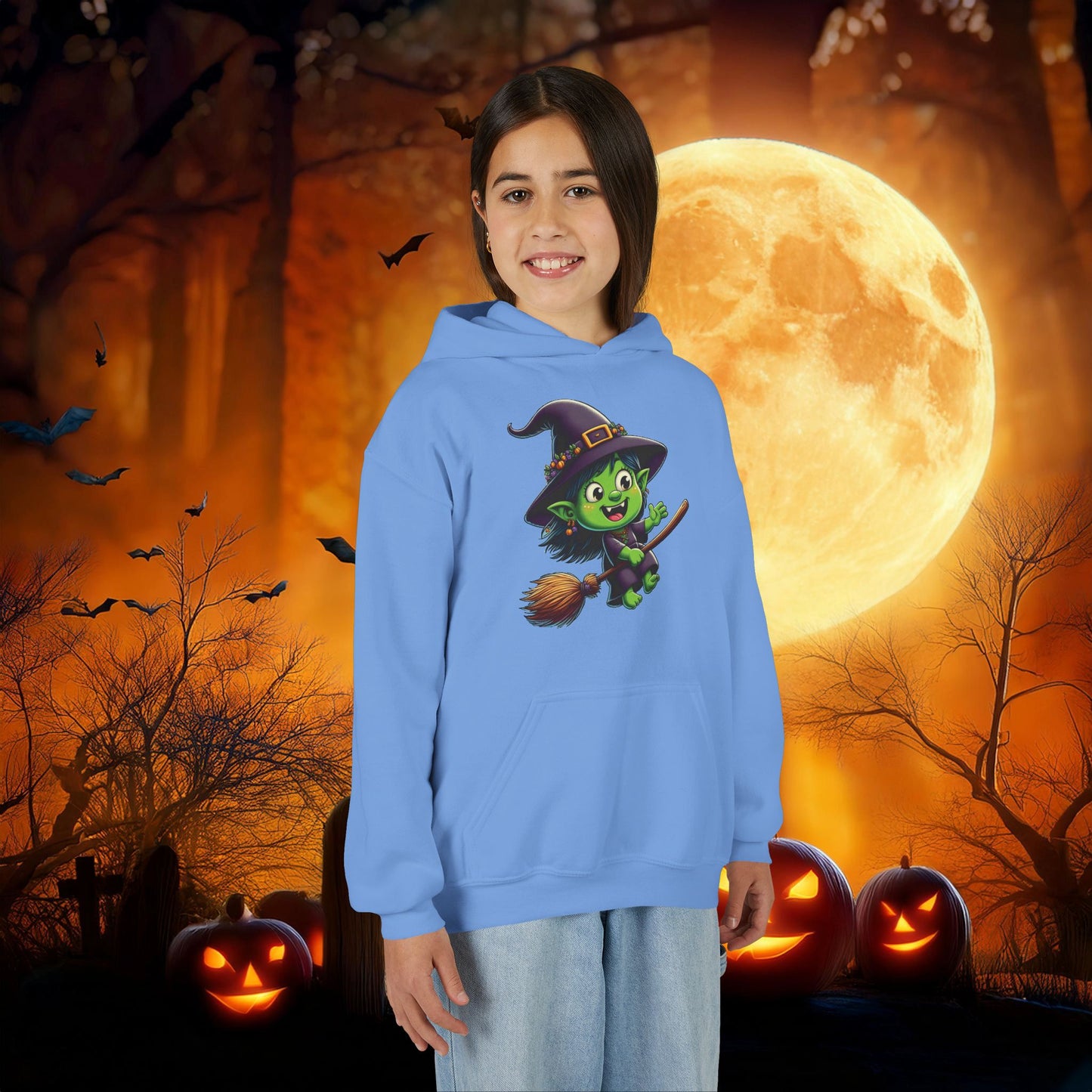 Flying Witch Youth Hoodie