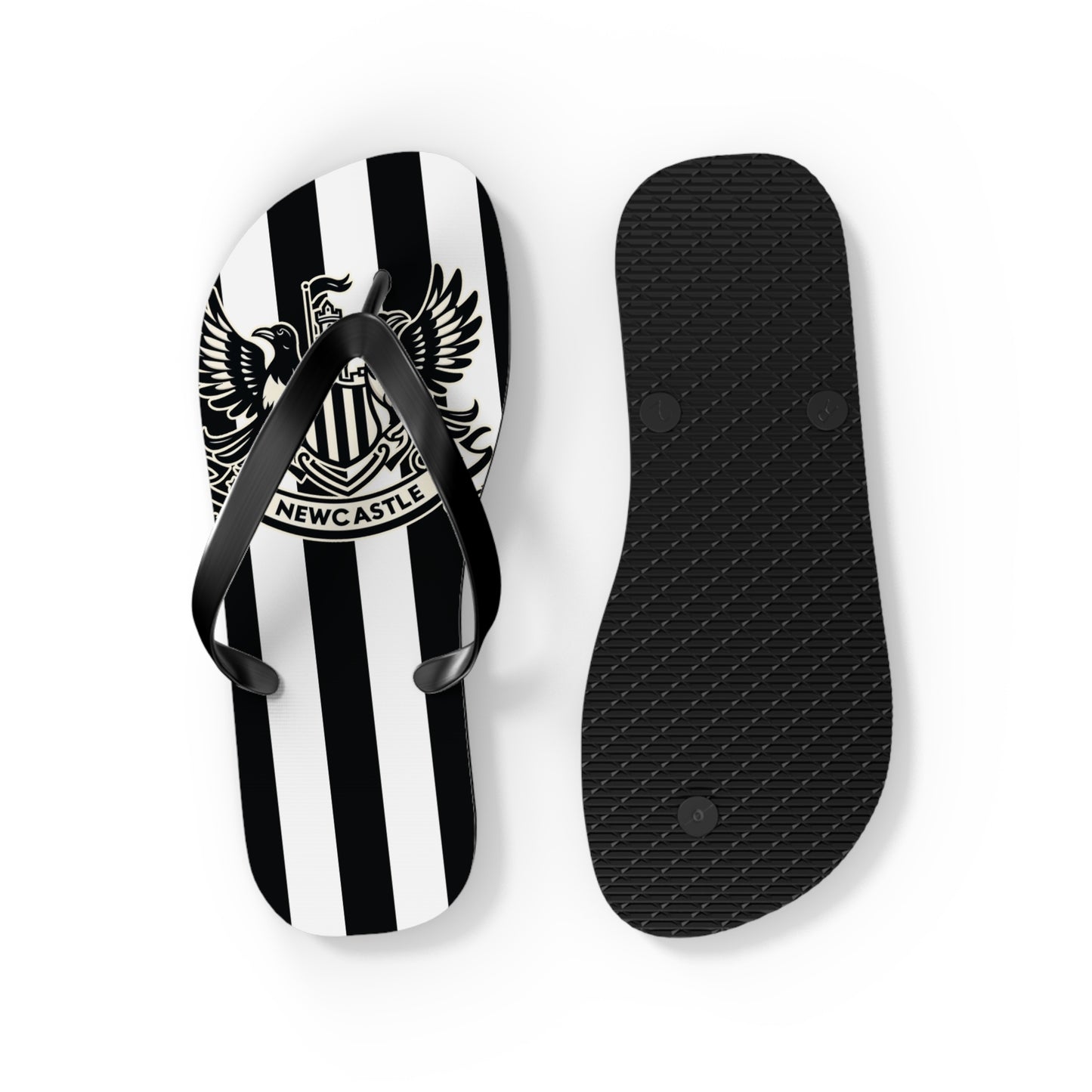 Newcastle United B&W Crest Flip Flops