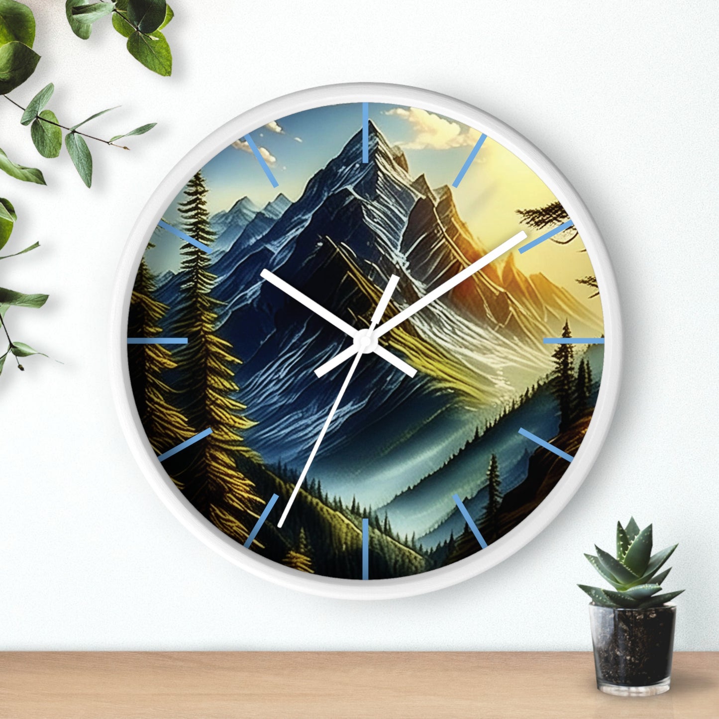 Mystic Mountains Wall Clock