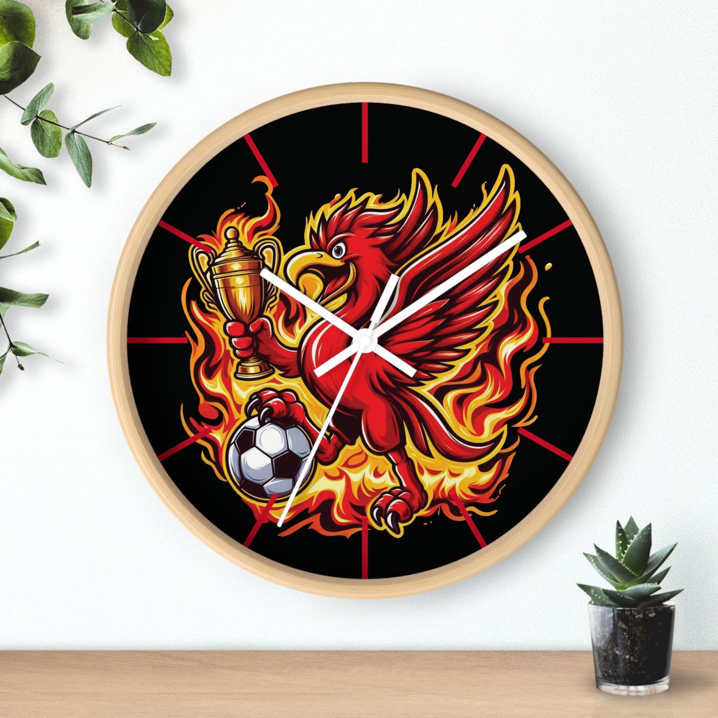 Liverpool Flames Wall Clock