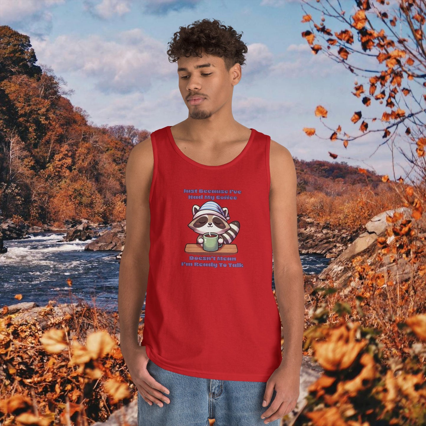 Raccoon Coffee Tank Top