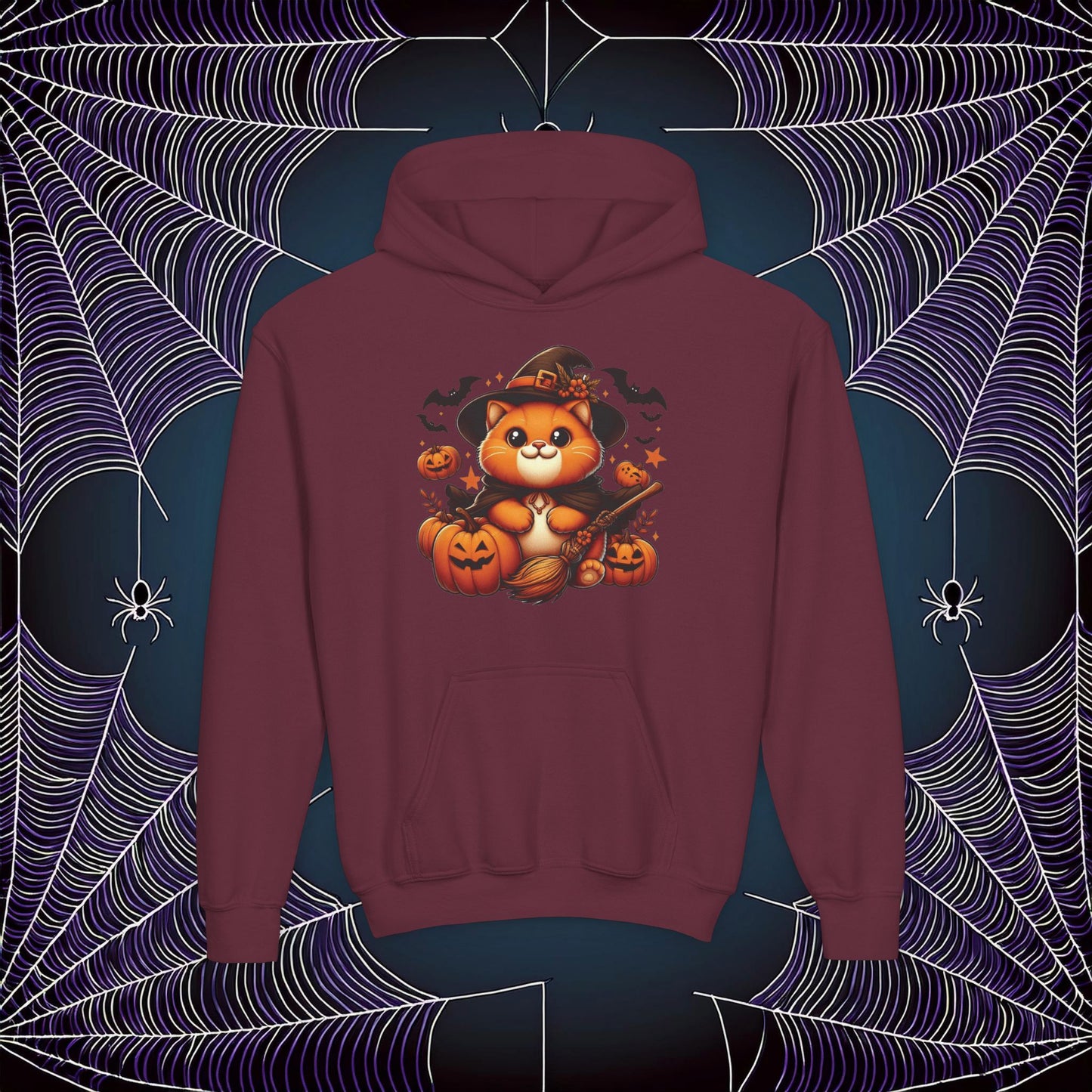Halloween Cat Youth Hoodie