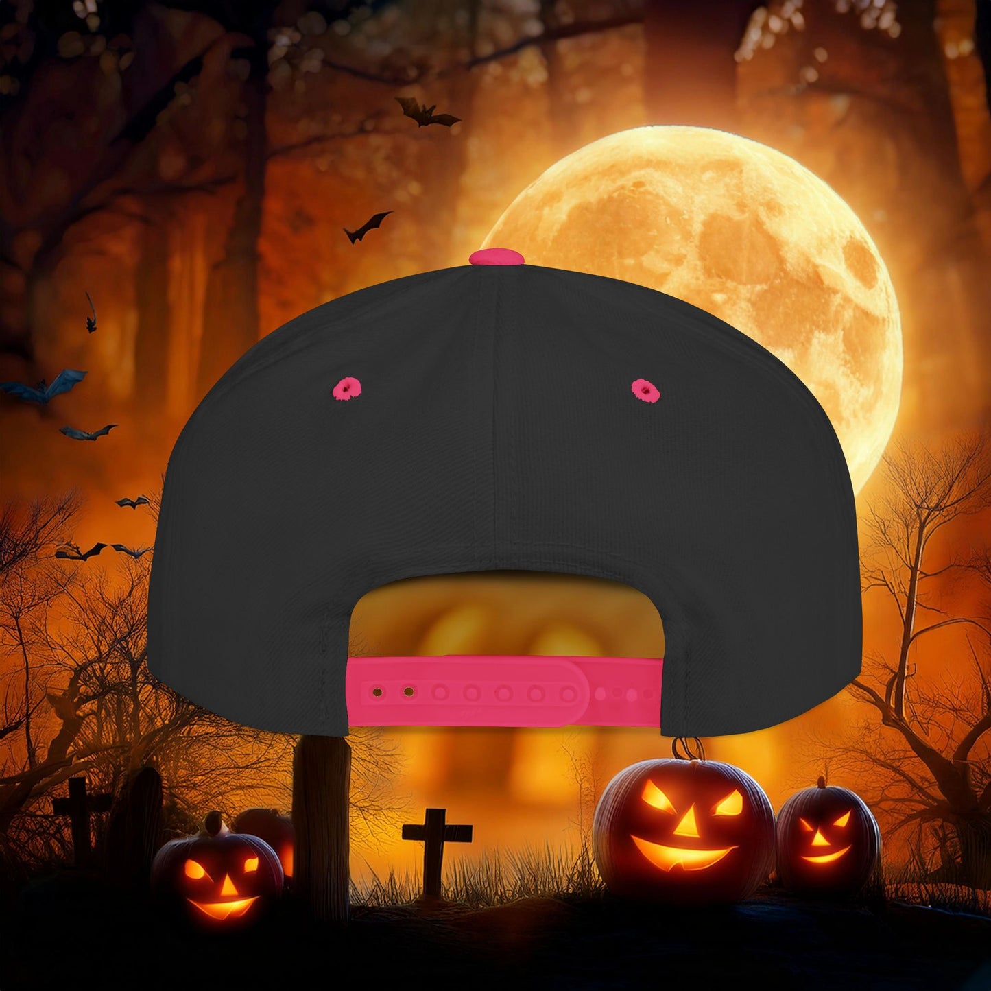 Vampire Teeth Flat Bill Snapback