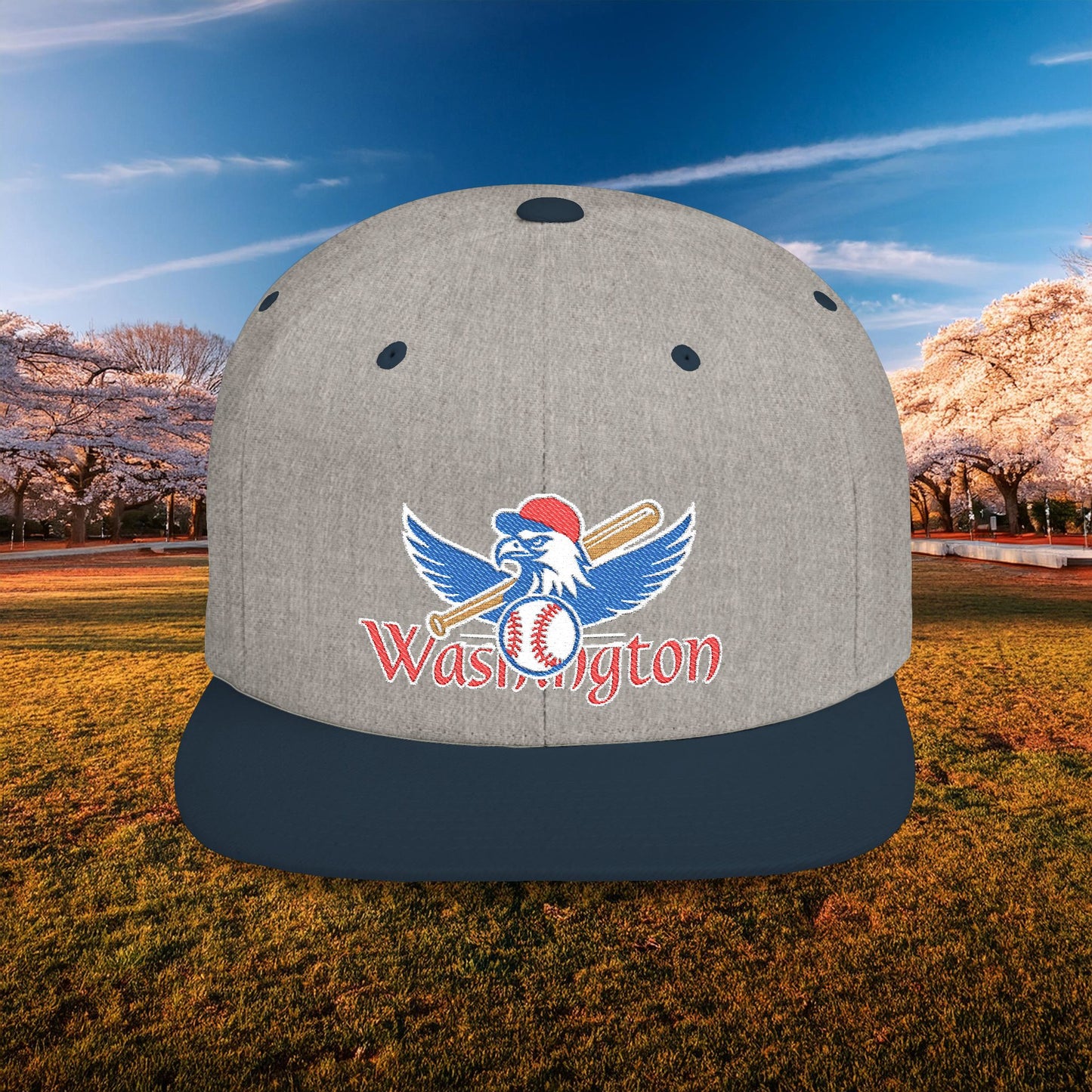 Washington Baseball Eagle Flat Bill Snapback
