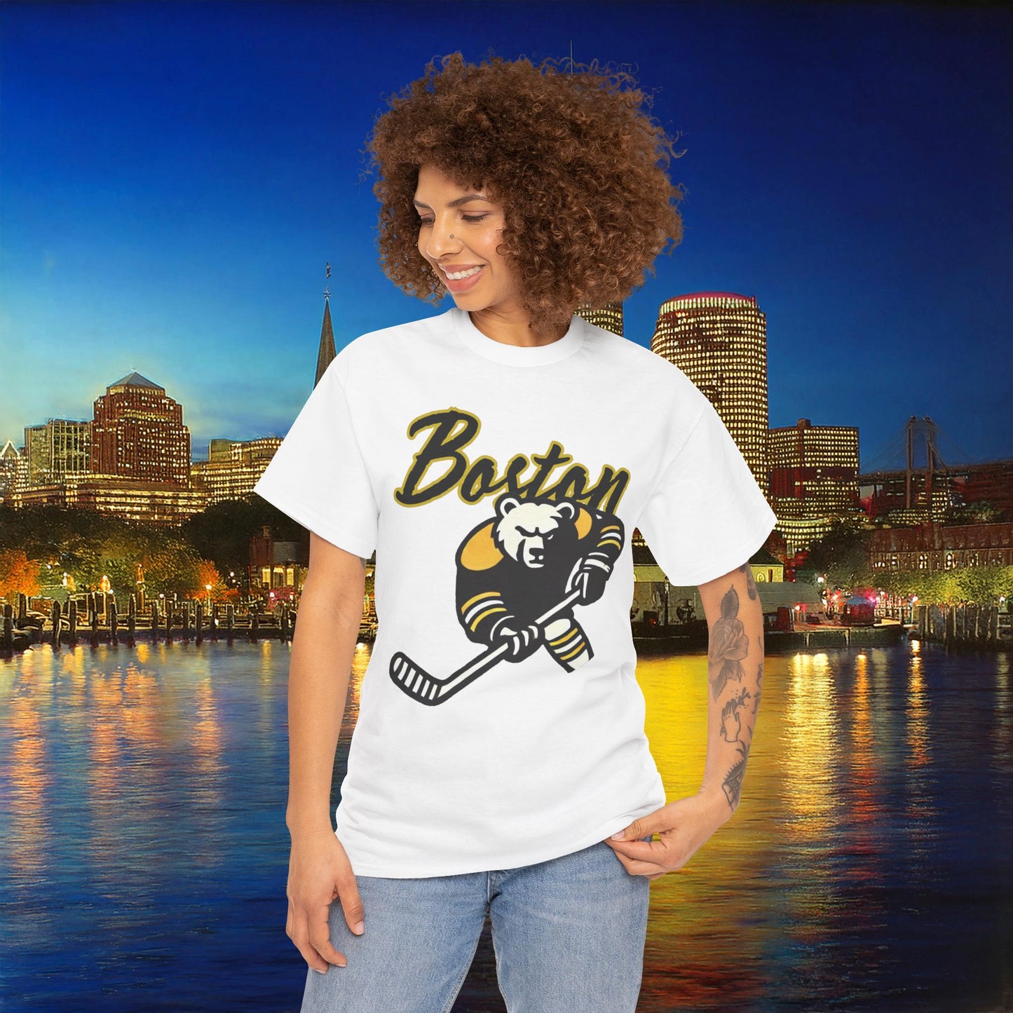 Boston Hockey Bear Tee