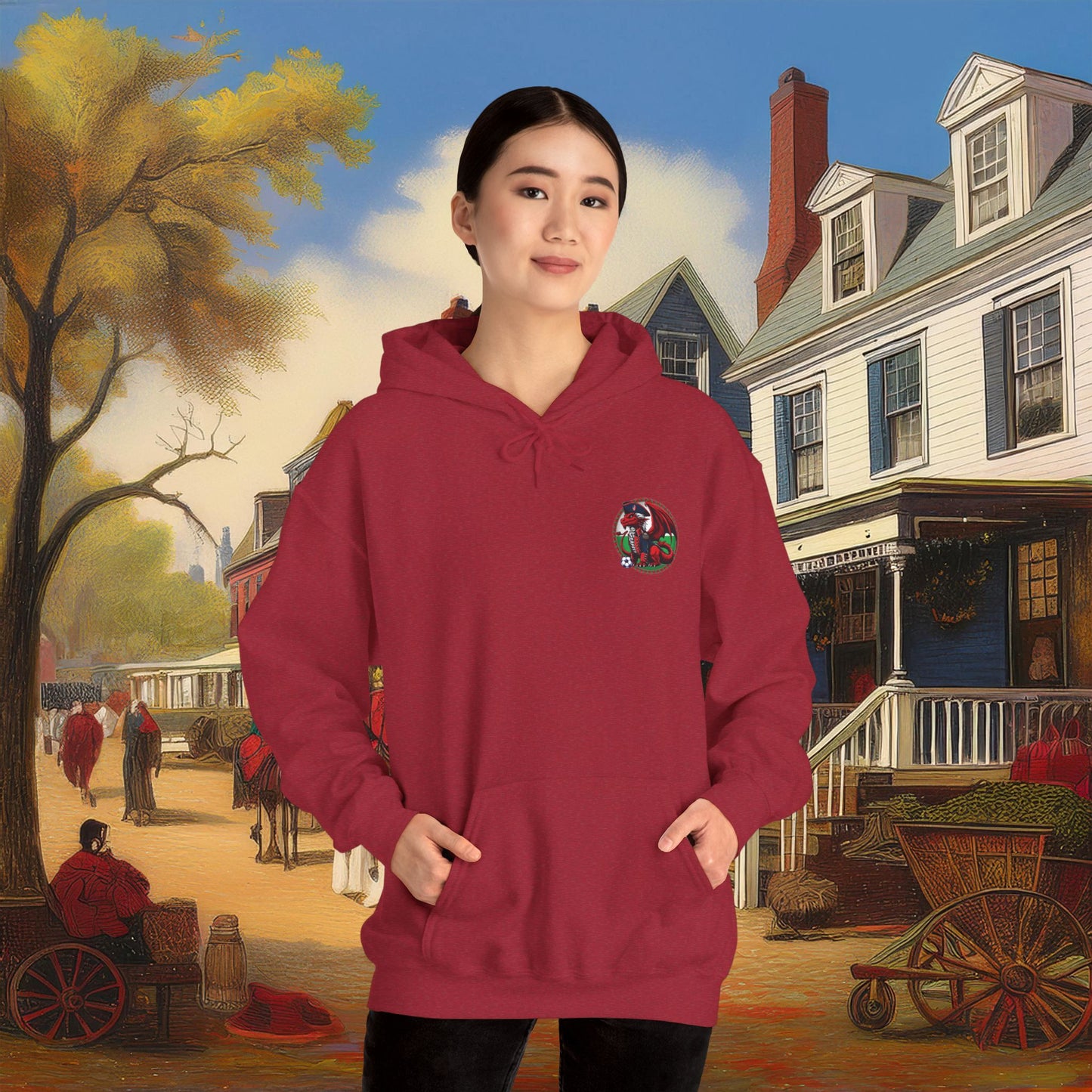 Revolutionary Red Dragons Front & Back Logo Hoodie