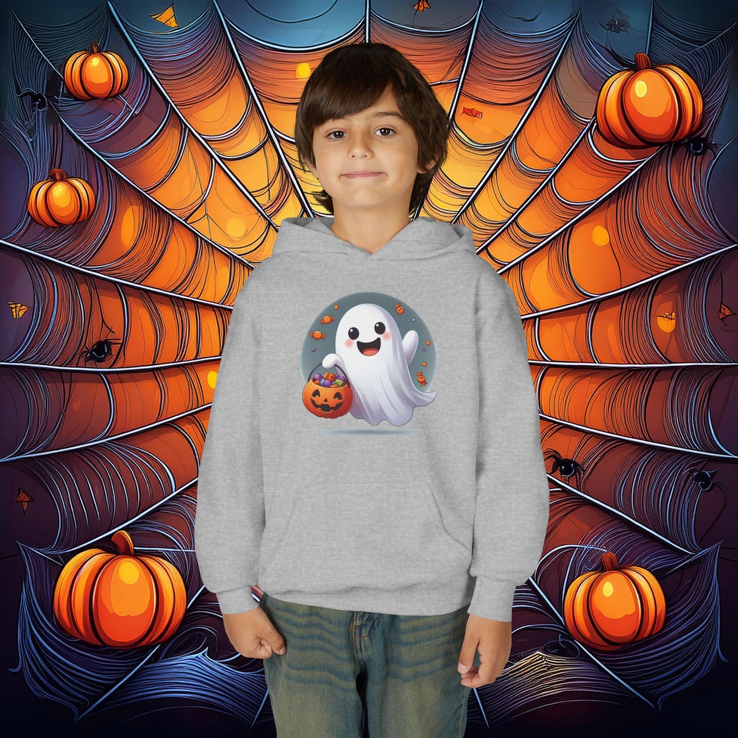 Trick or Treat Ghost Youth Hoodie