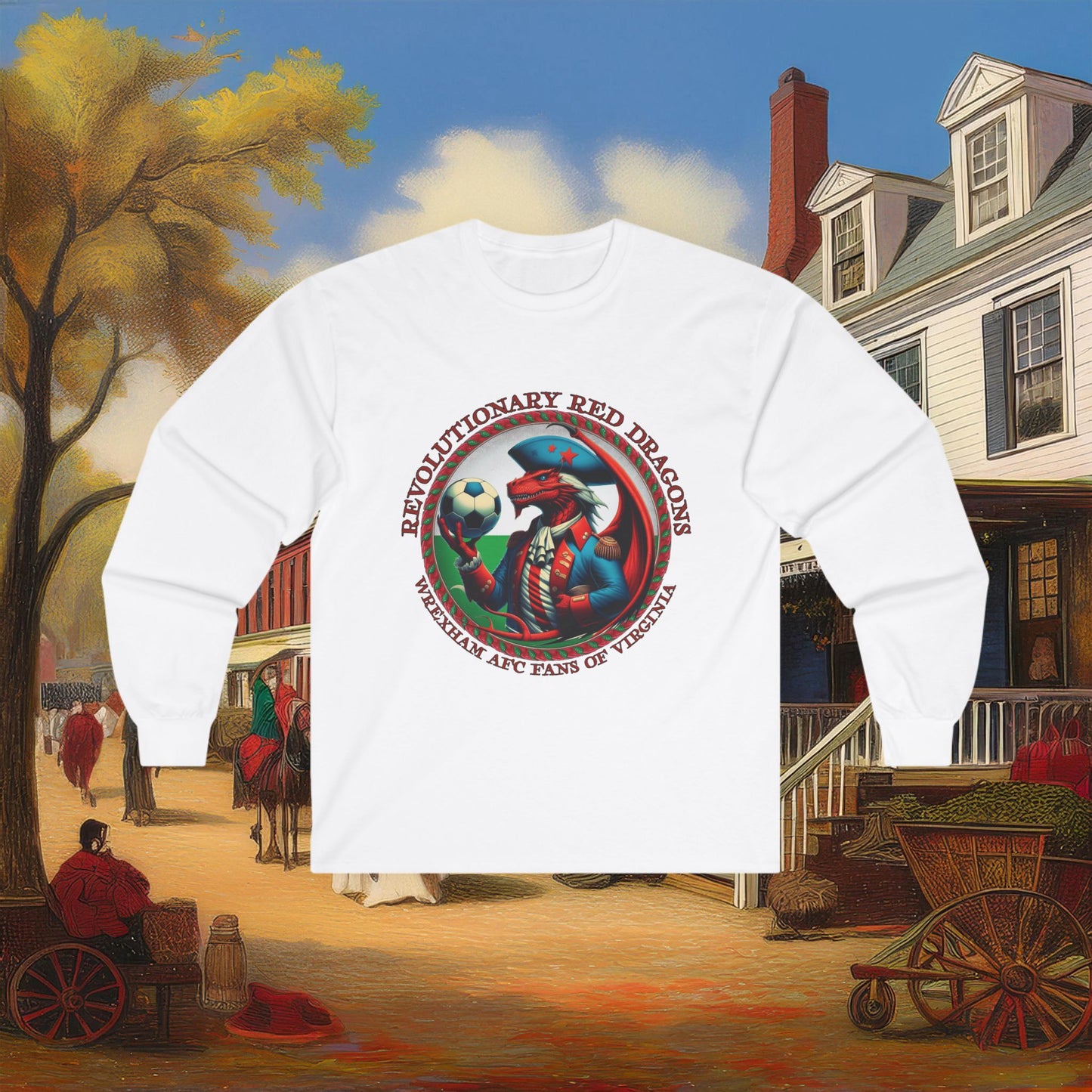 Revolutionary Red Dragons Crest Long Sleeve Tee - Alternate