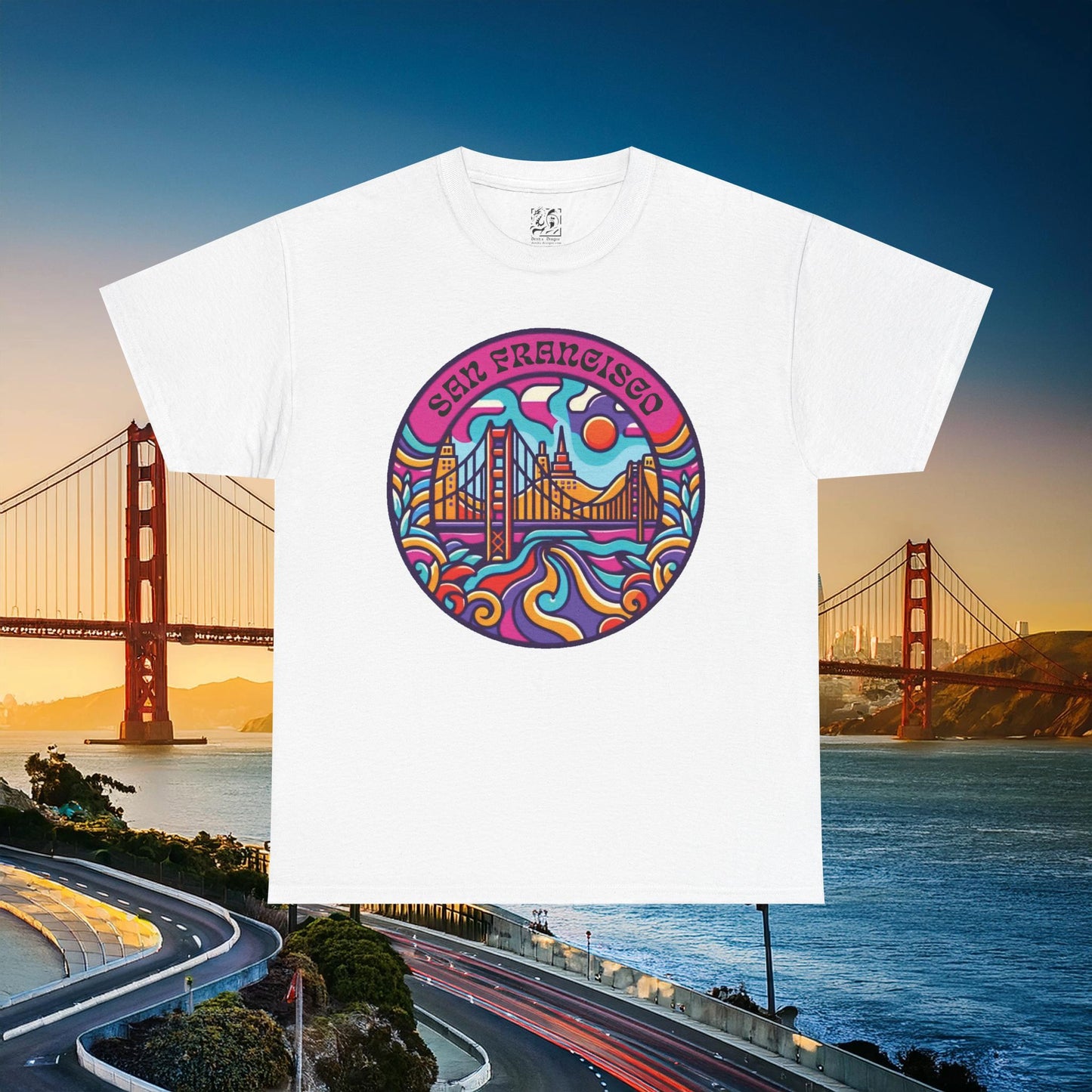 Vibrant San Francisco Psychedelic Tee