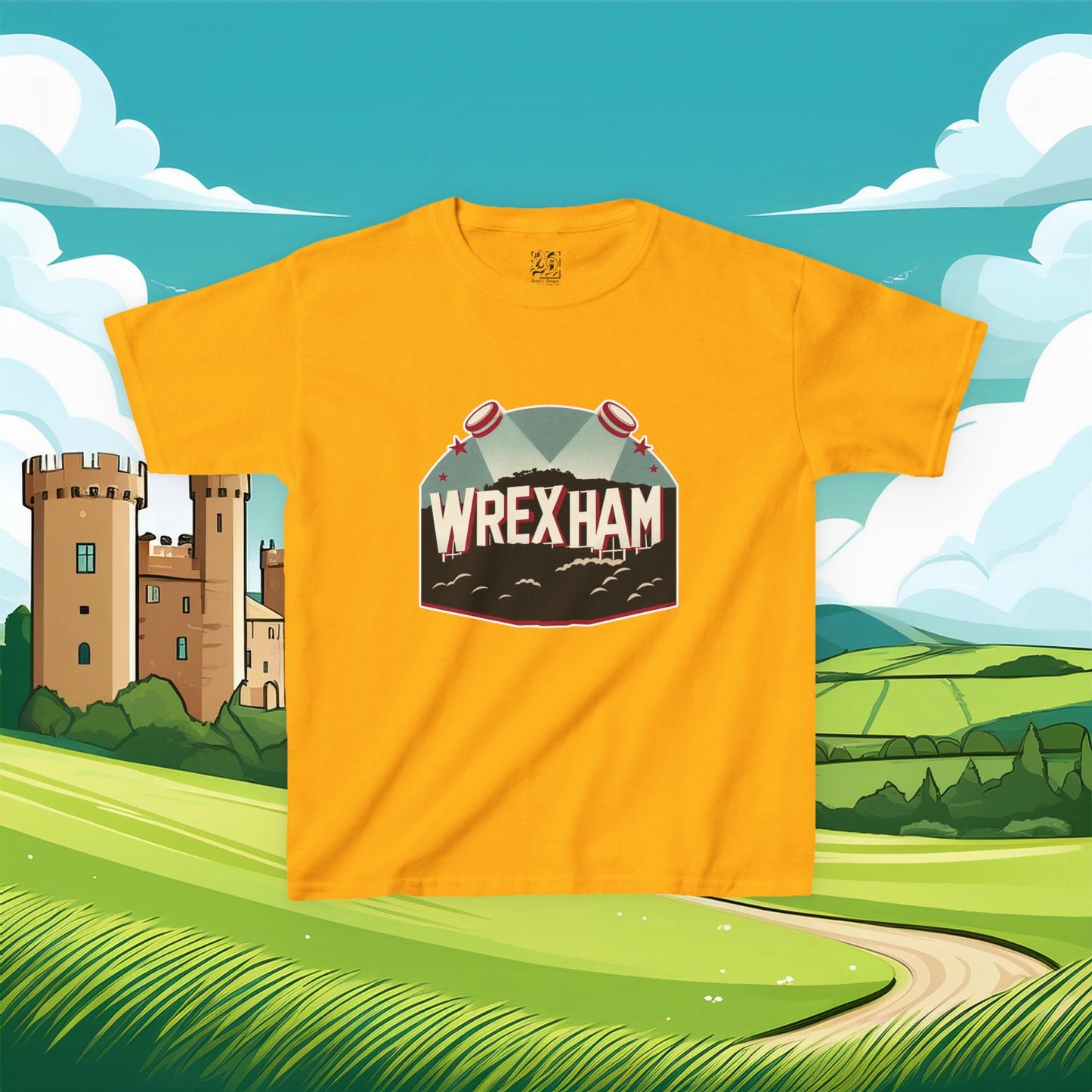 Wrexham Hollywood Sign Kids Tee
