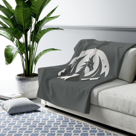 Mountain Dragon Sherpa Fleece Blanket