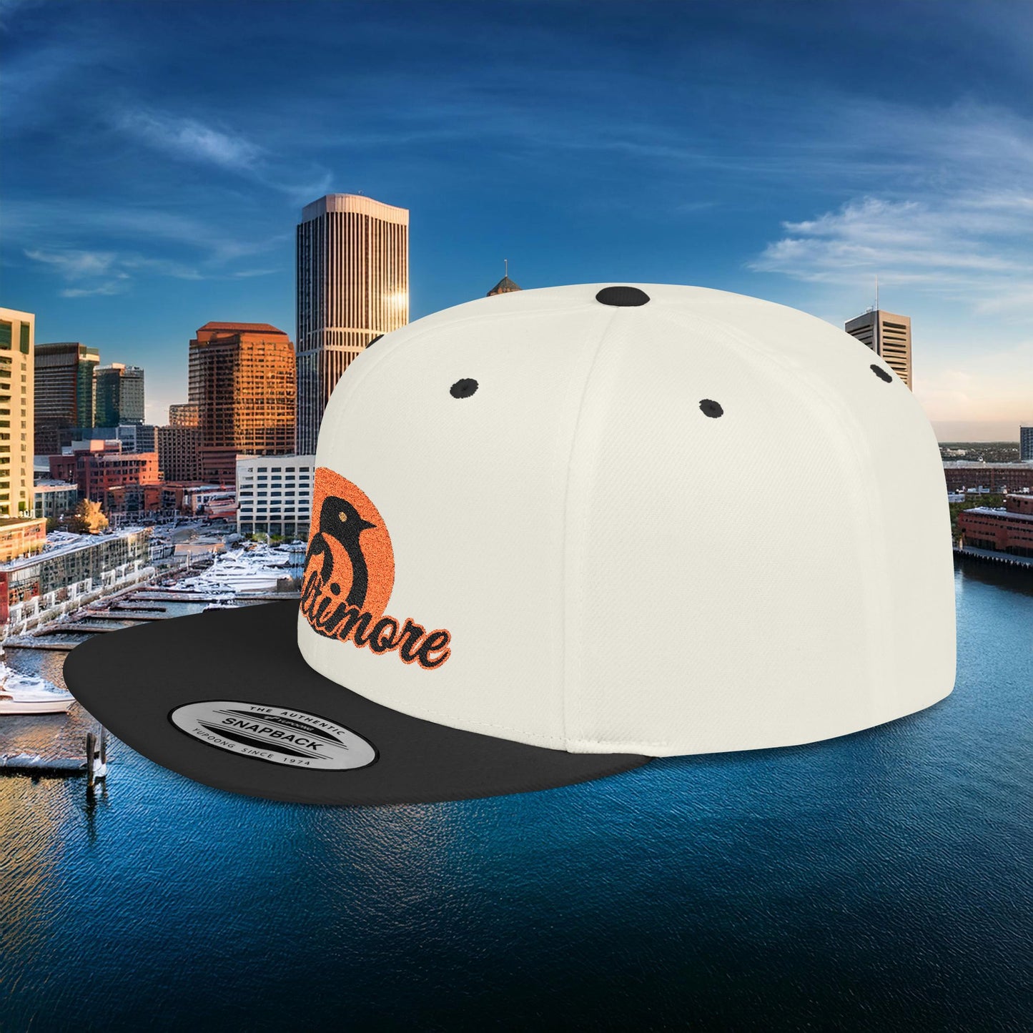 Baltimore Oriole Flat Bill Snapback