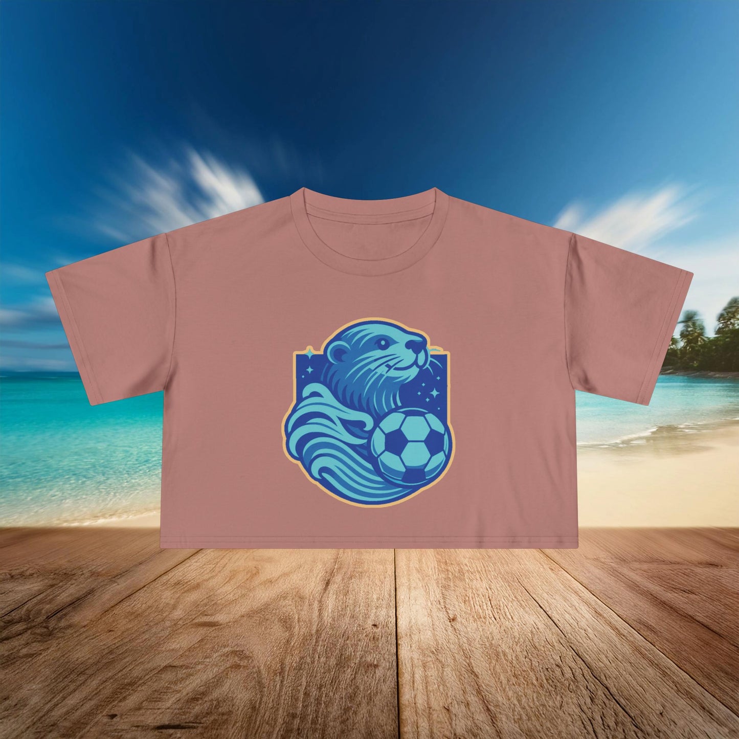 Sea Otter Soccer Logo Women's Crop Tee