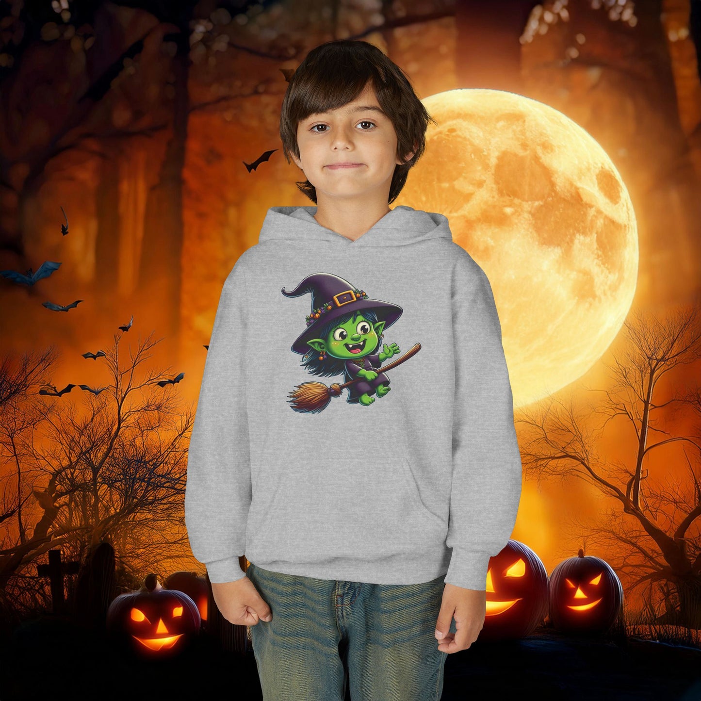 Flying Witch Youth Hoodie