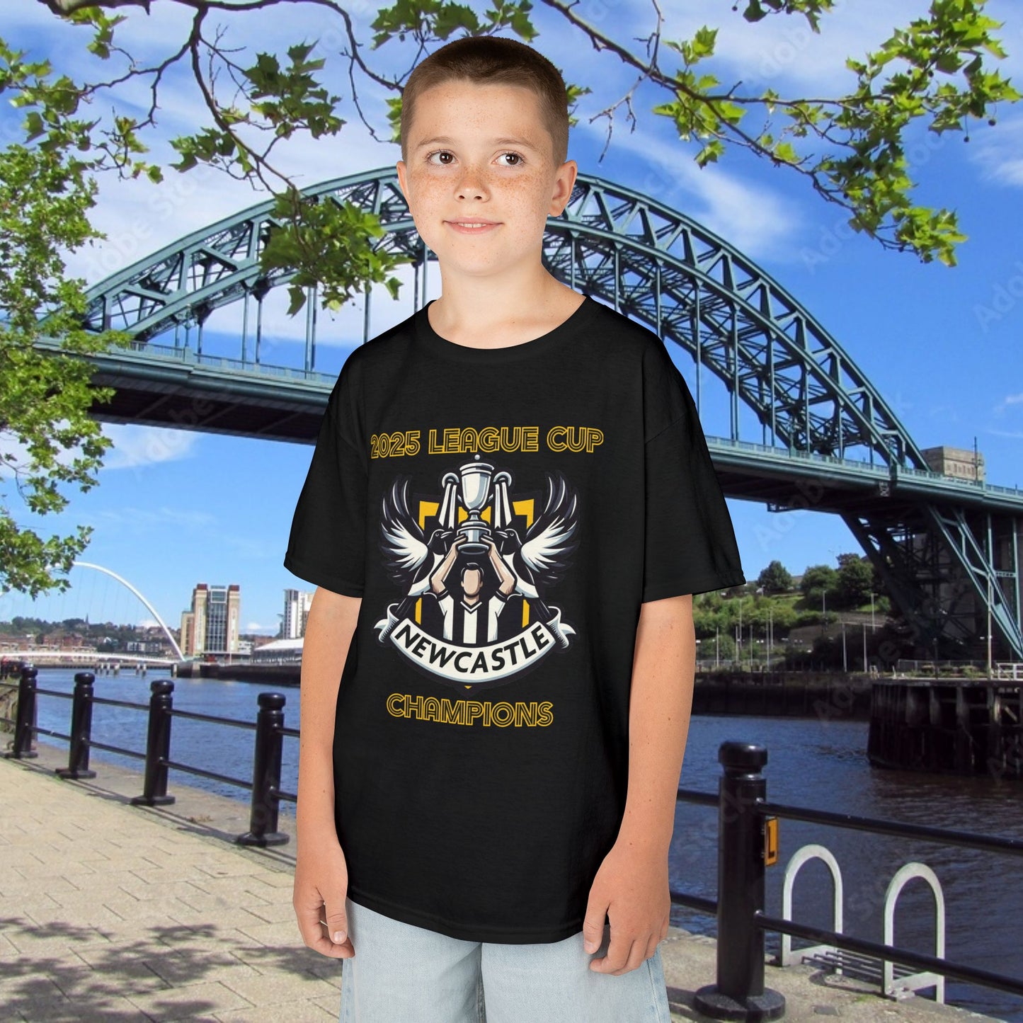 Newcastle Cup Champions Crest Kids Tee
