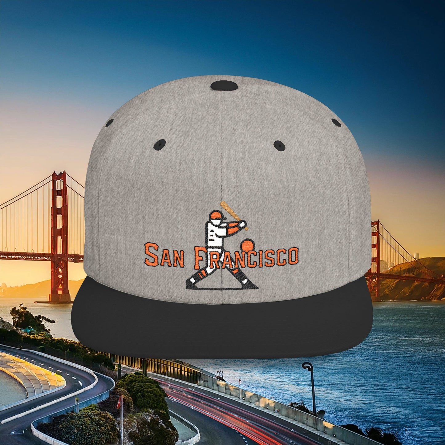 San Francisco Baseball Player Flat Bill Snapback