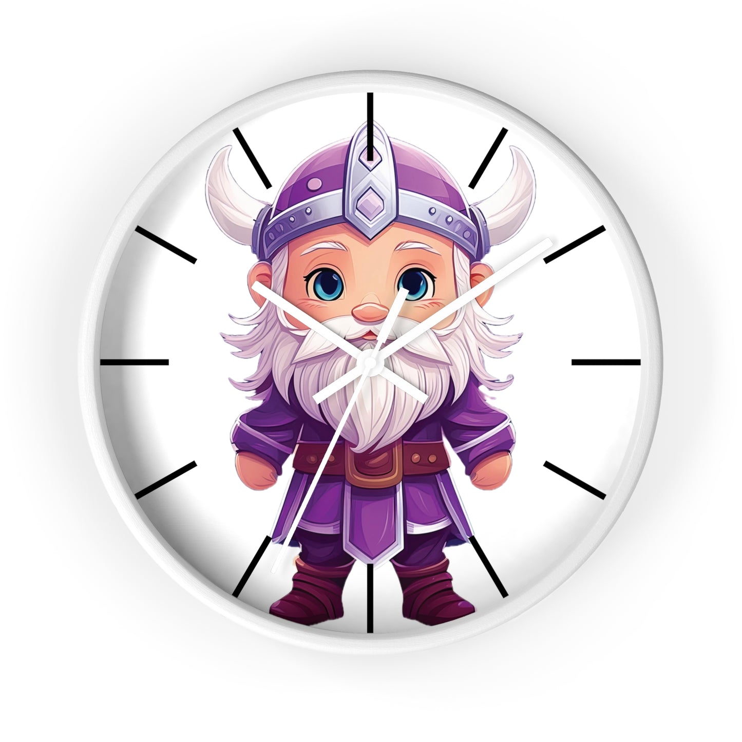 Purple Viking Wall Clock