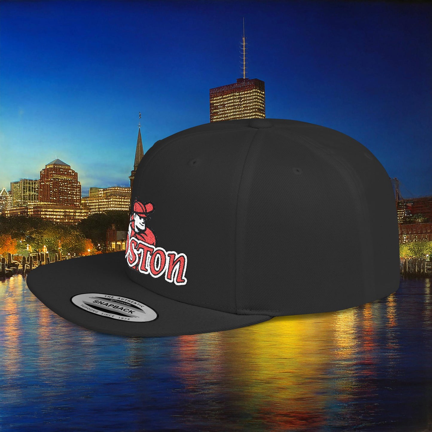 Boston Baseball Player Flat Bill Snapback