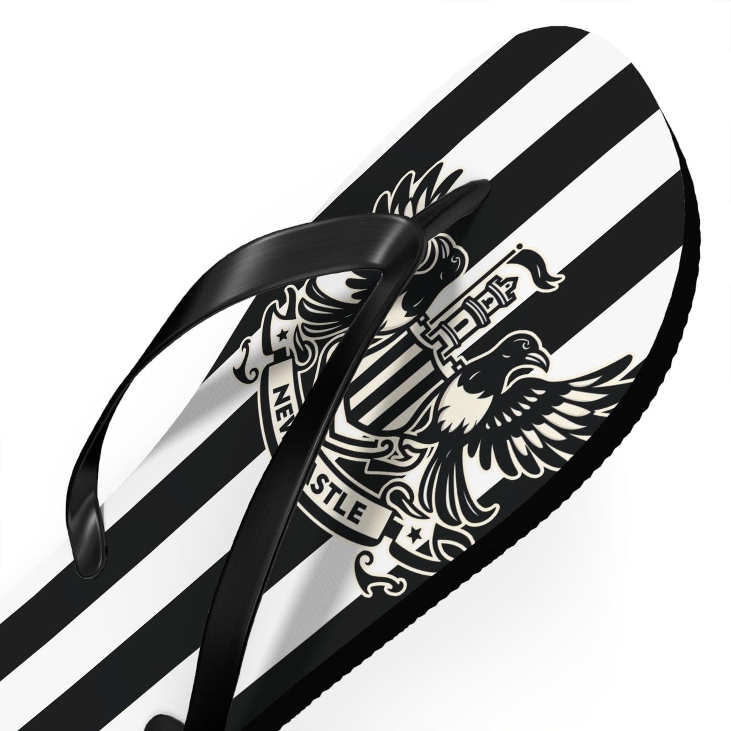 Newcastle United B&W Crest Flip Flops