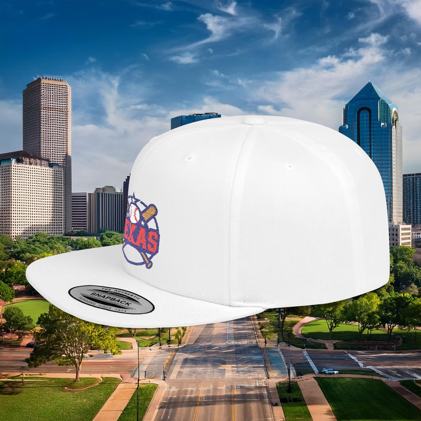 Texas Baseball Logo Flat Bill Snapback