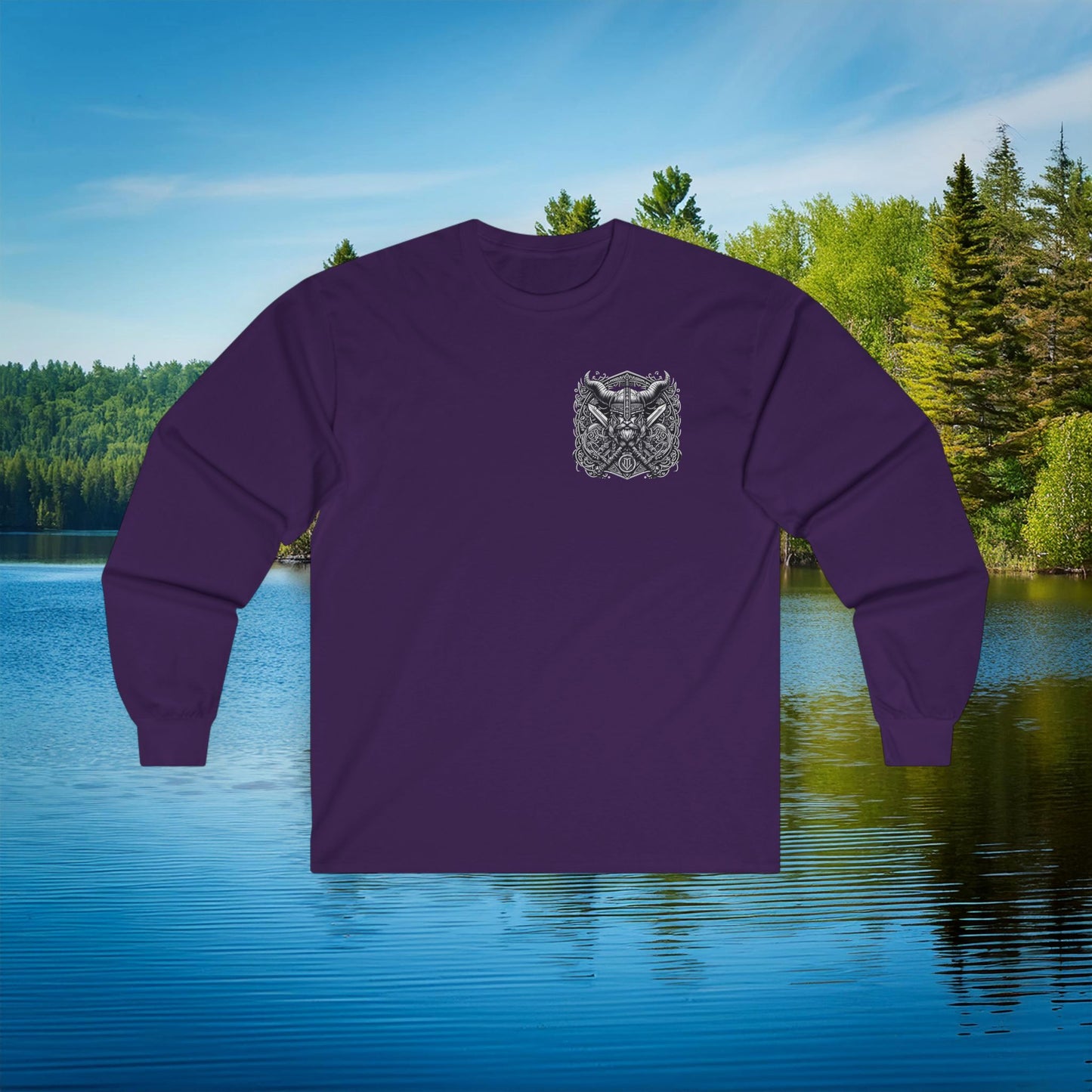 Minnesota Viking B&W Logo Long Sleeve Tee