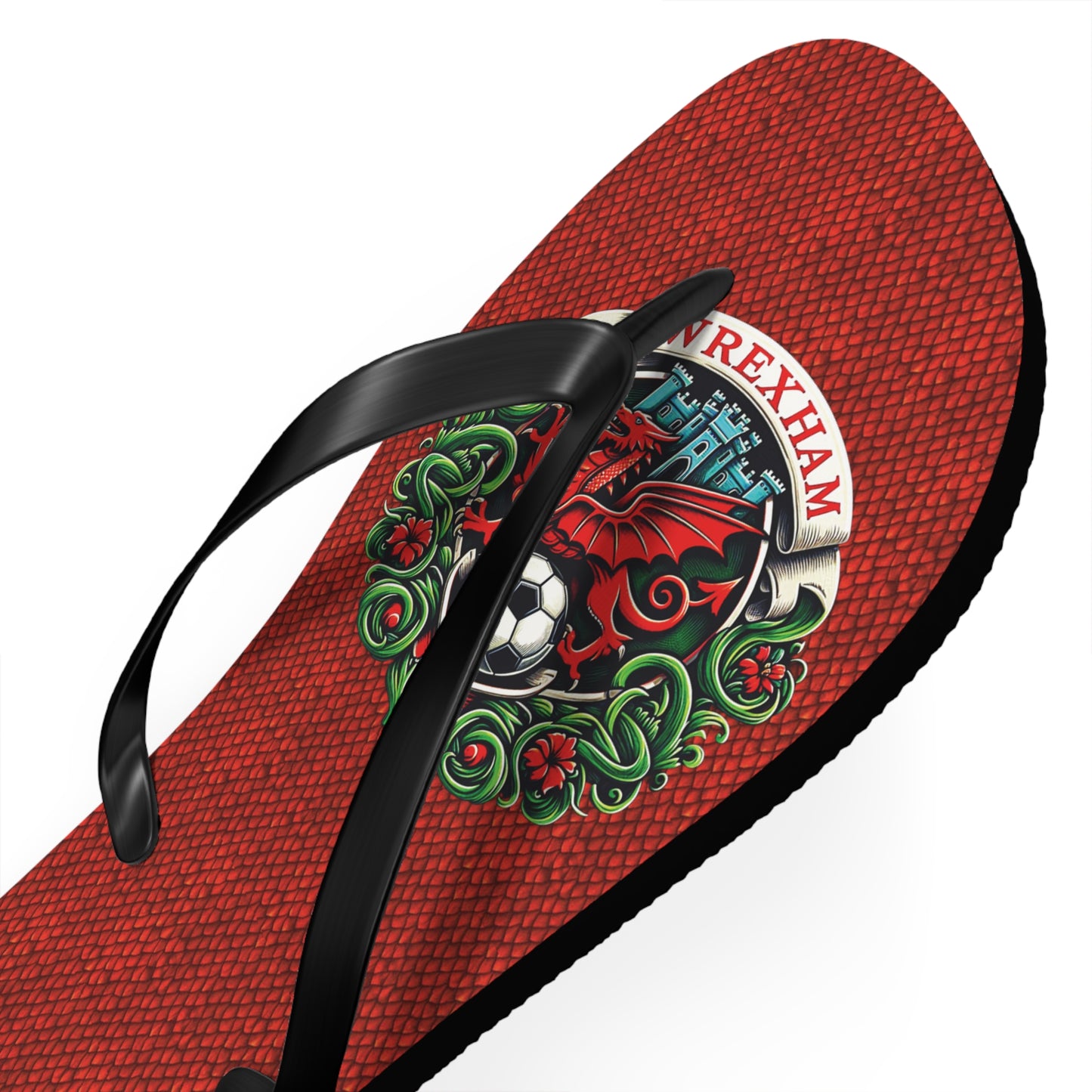 Wrexham Dragon Scale Flip Flops