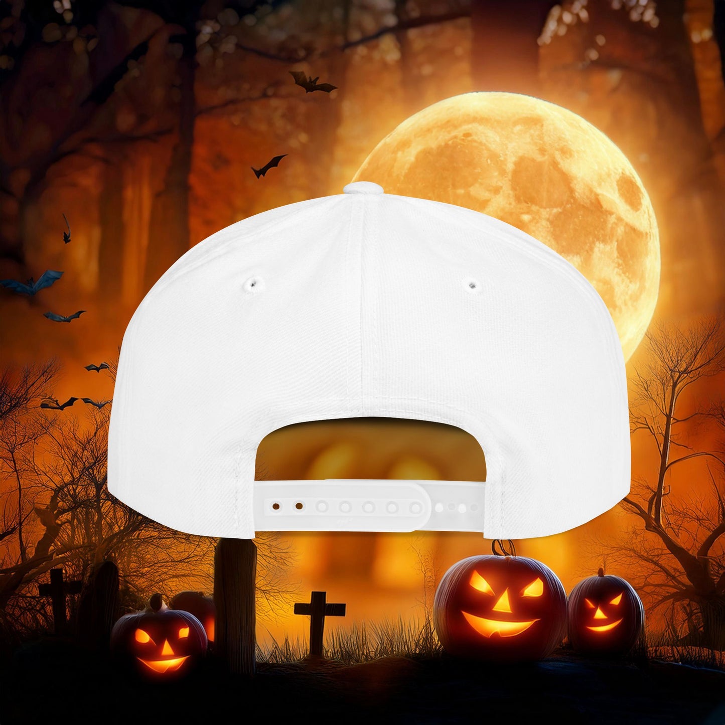 Vampire Teeth Flat Bill Snapback