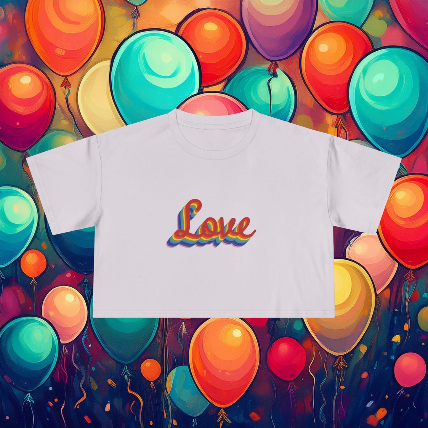 Rainbow Love Women's Crop Tee