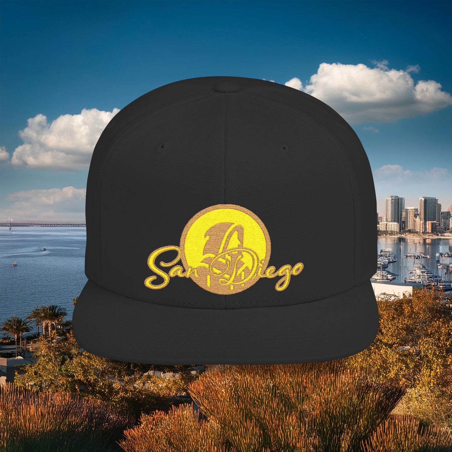 San Diego Baseball Logo Flat Bill Snapback