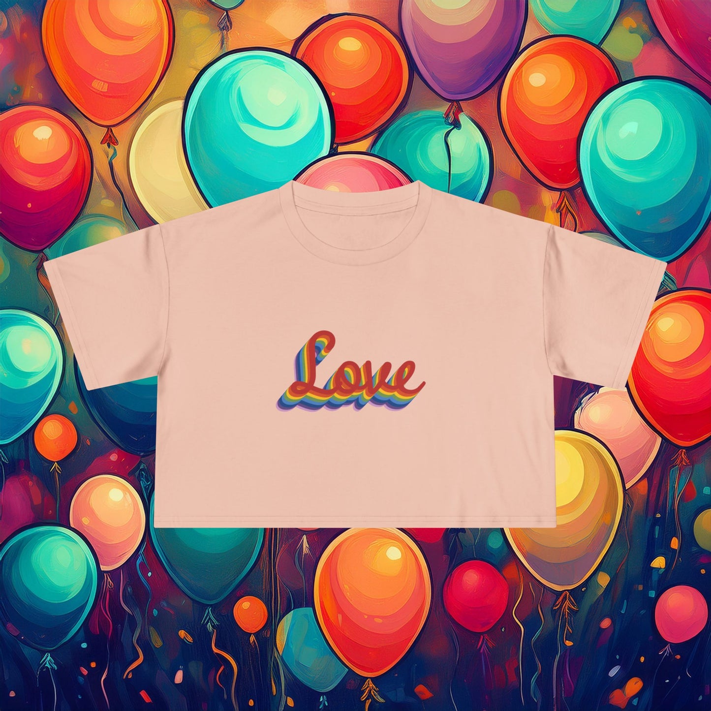Rainbow Love Women's Crop Tee