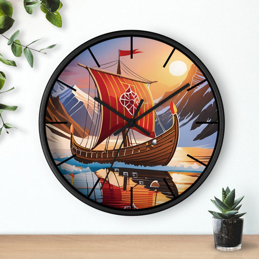 Viking Ship Wall Clock