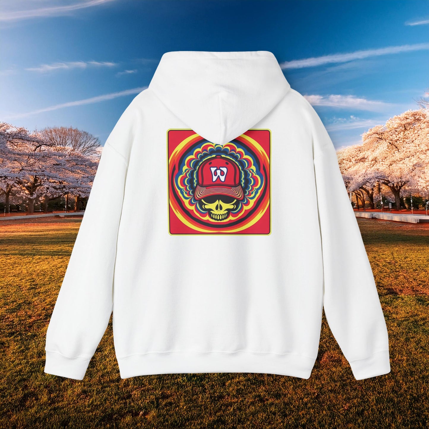 Psychedelic Funky W Skull Hoodie