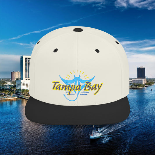 Tampa Bay Baseball Logo Flat Bill Snapback