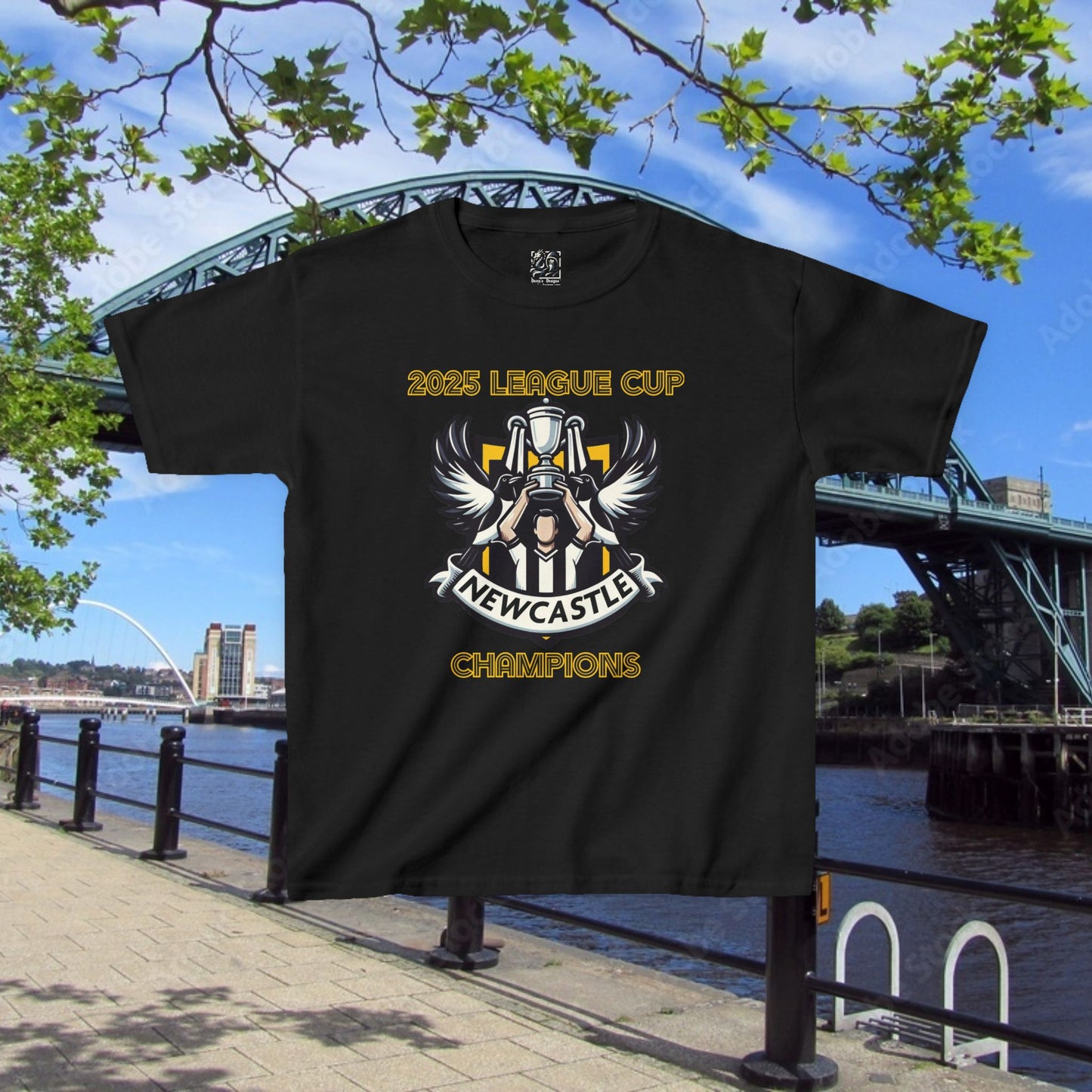 Newcastle Cup Champions Crest Kids Tee