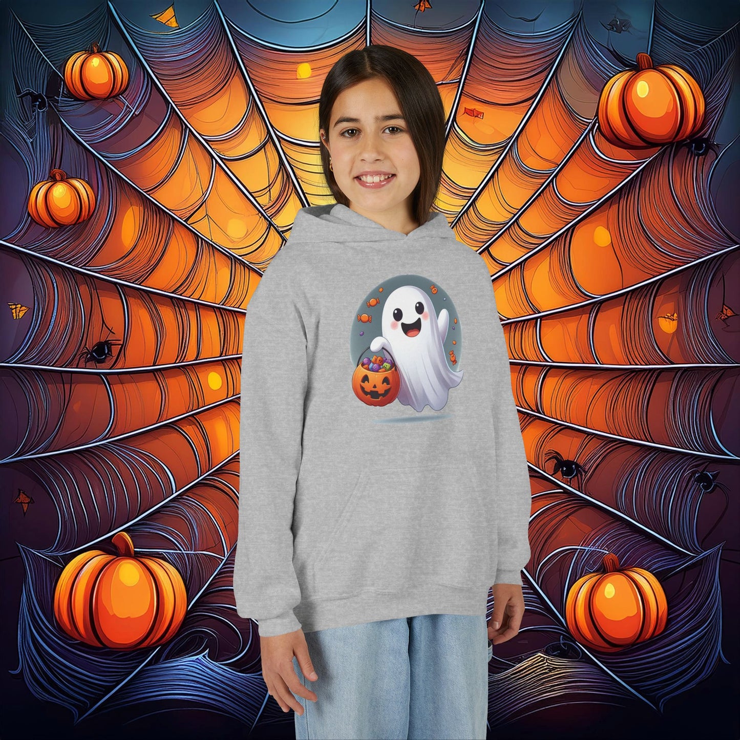 Trick or Treat Ghost Youth Hoodie