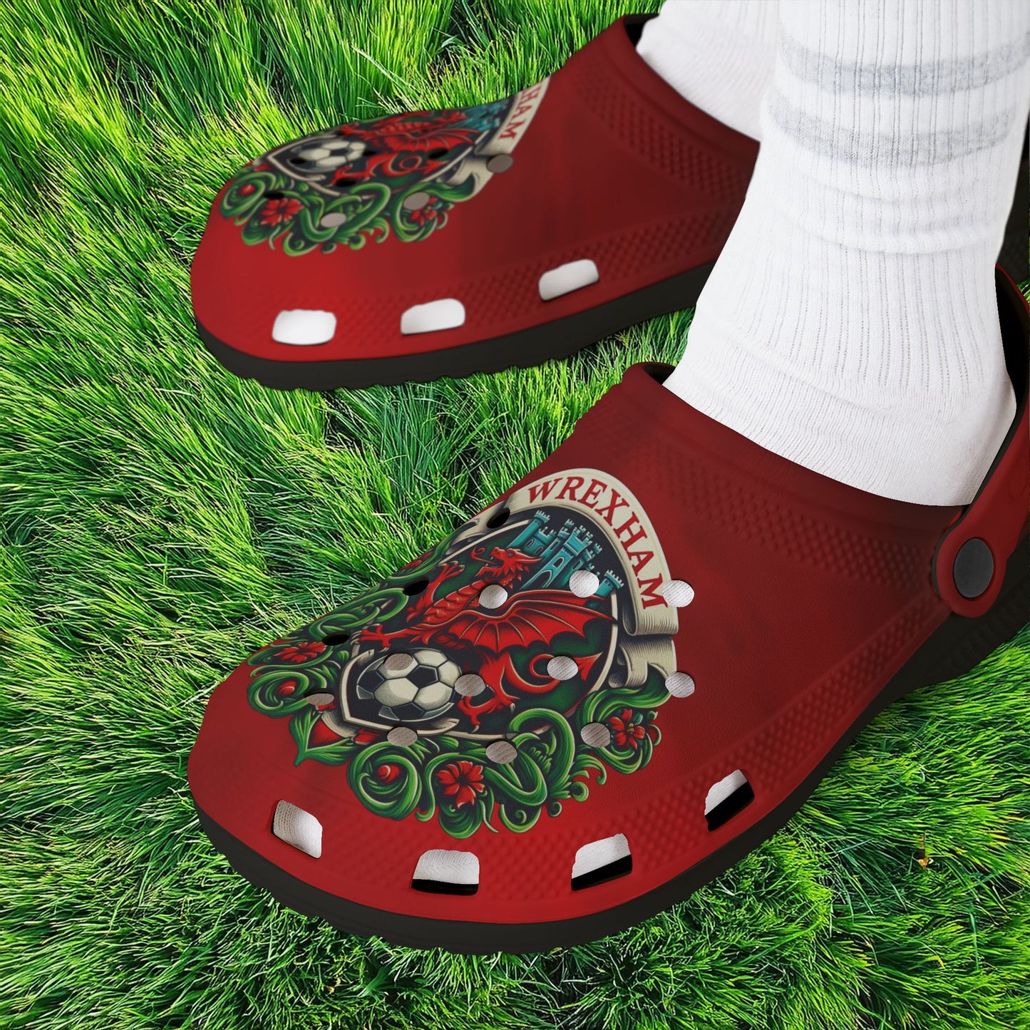 Wrexham Crest Foam Clogs