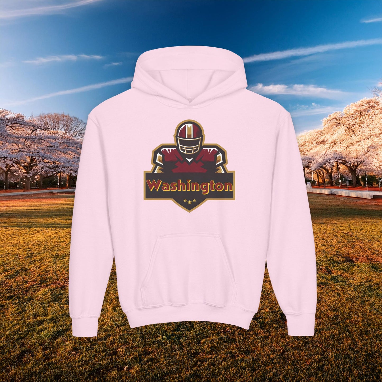 Washington Football Player Logo Youth Hoodie