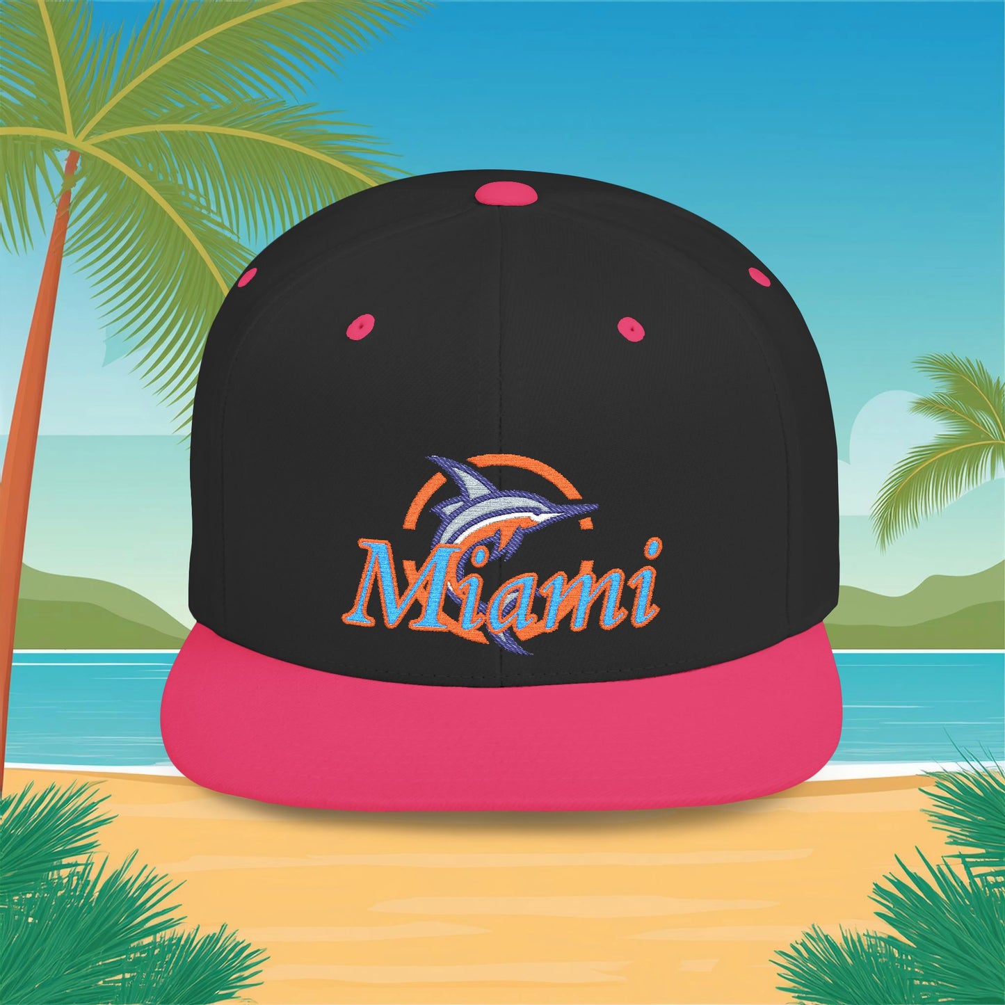 Miami Baseball Flat Bill Snapback