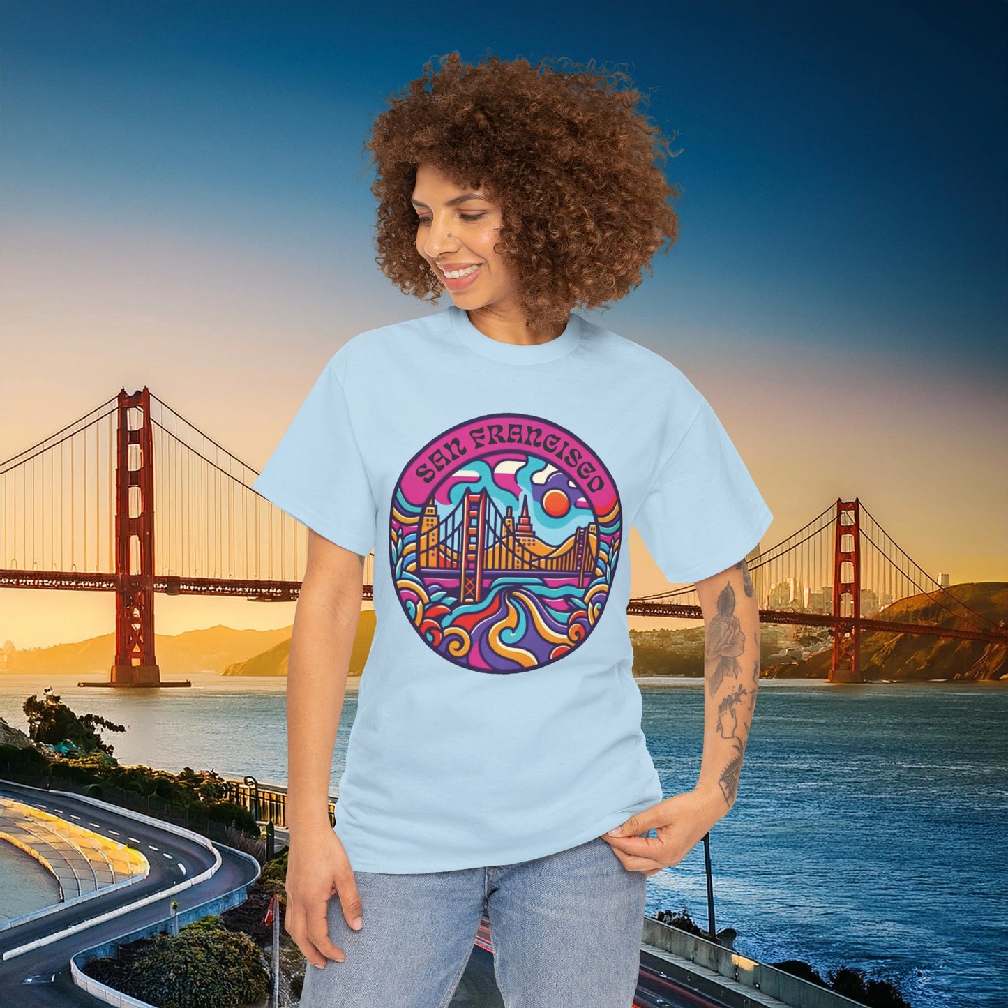 Vibrant San Francisco Psychedelic Tee