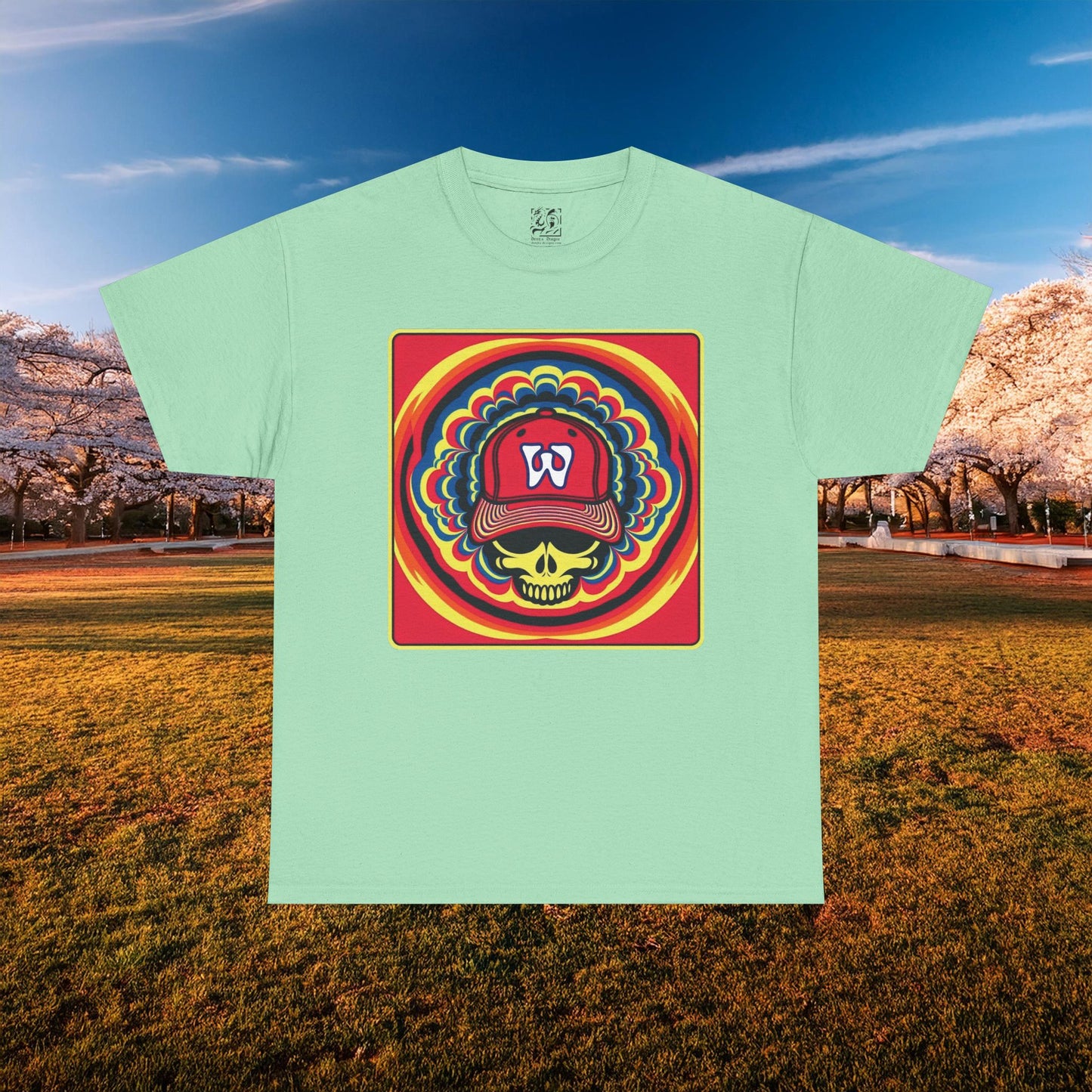 Psychedelic Funky W Skull Tee